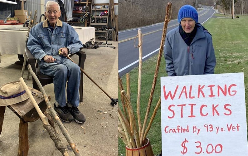 Giving with Walking Sticks